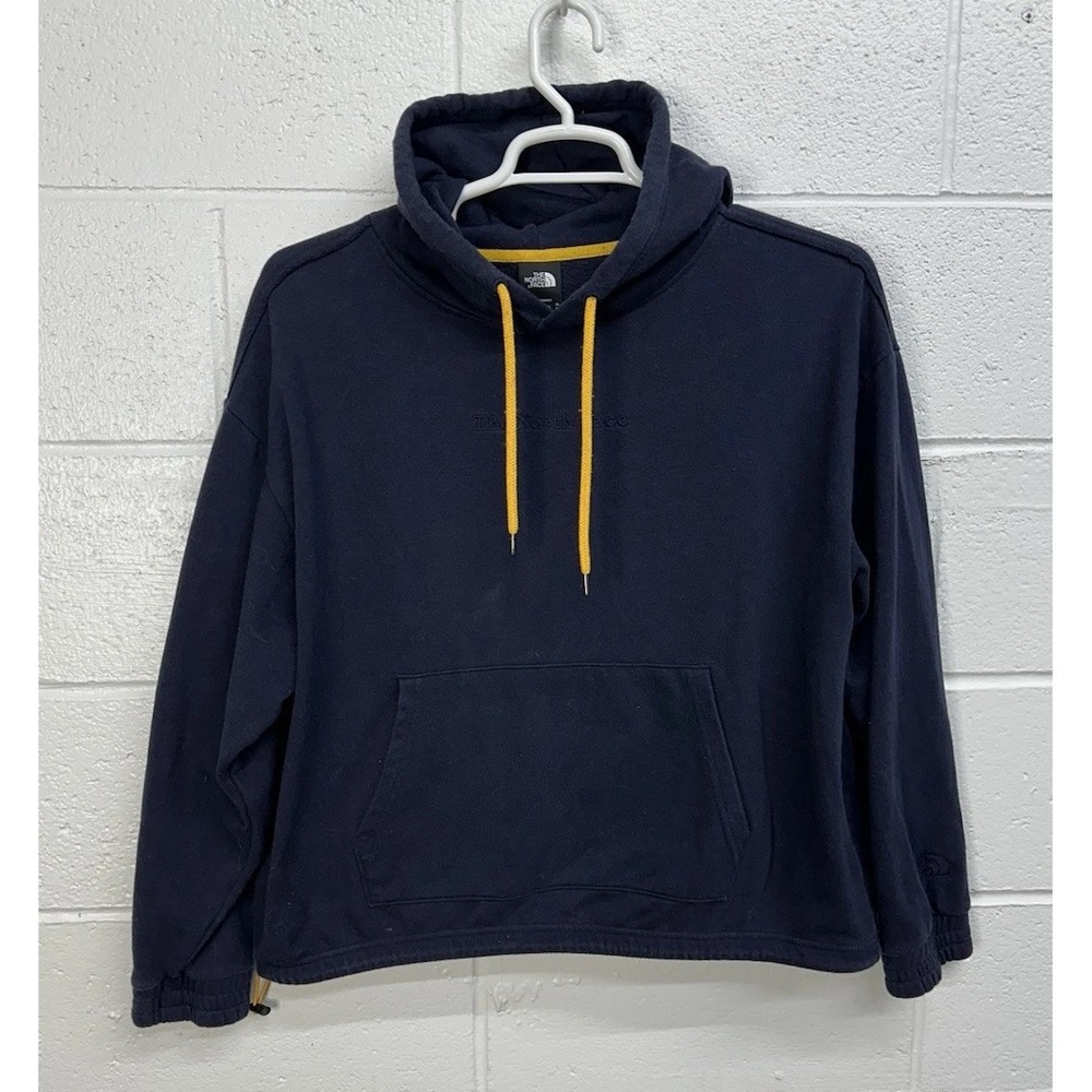 The North Face Hoodie Black Embroidered Cinch‎ Waist Crop / Women’s XL
